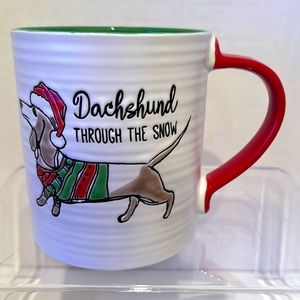 Spectrum Designz “Dachshund Through The Snow” Coffee Mug EUC